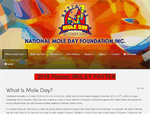 Tablet Screenshot of moleday.org